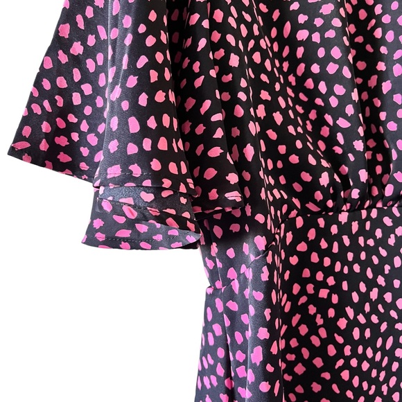 Asos AX Paris Flowy Mini Dress In Navy And Pink Size UK 12 US 8 - Picture 3 of 6